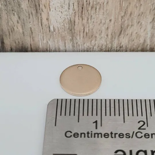 10 mm 20 Gauge  MATTE Finish 14K Gold Filled Stamping Disc