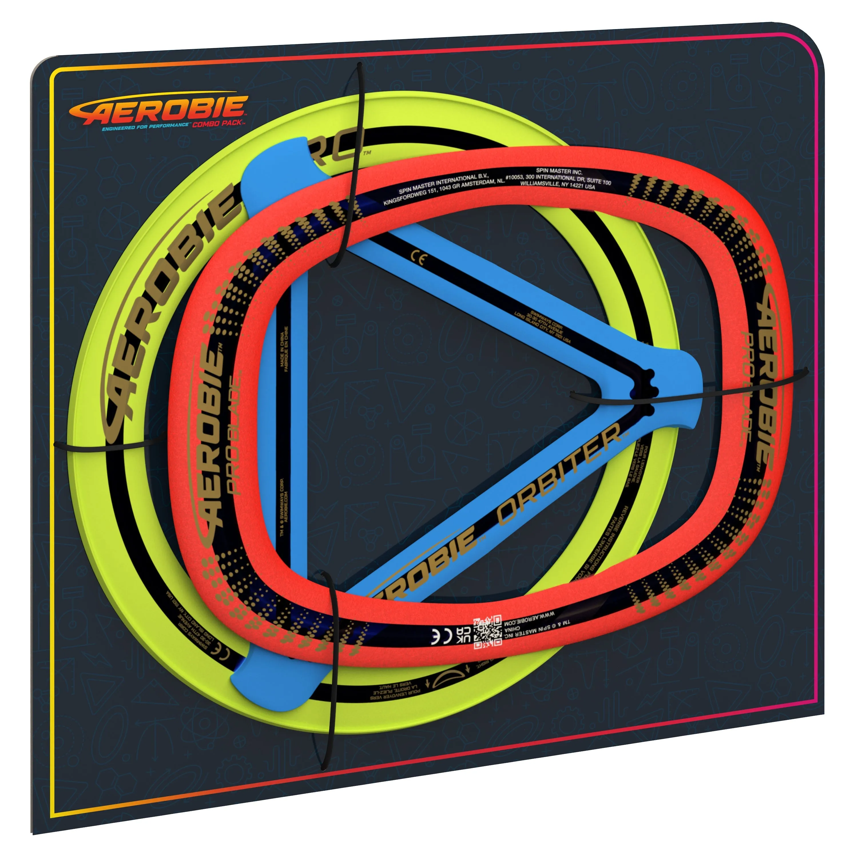 AEROBIE Frisbee Ring Combo Pack, 3 Piece