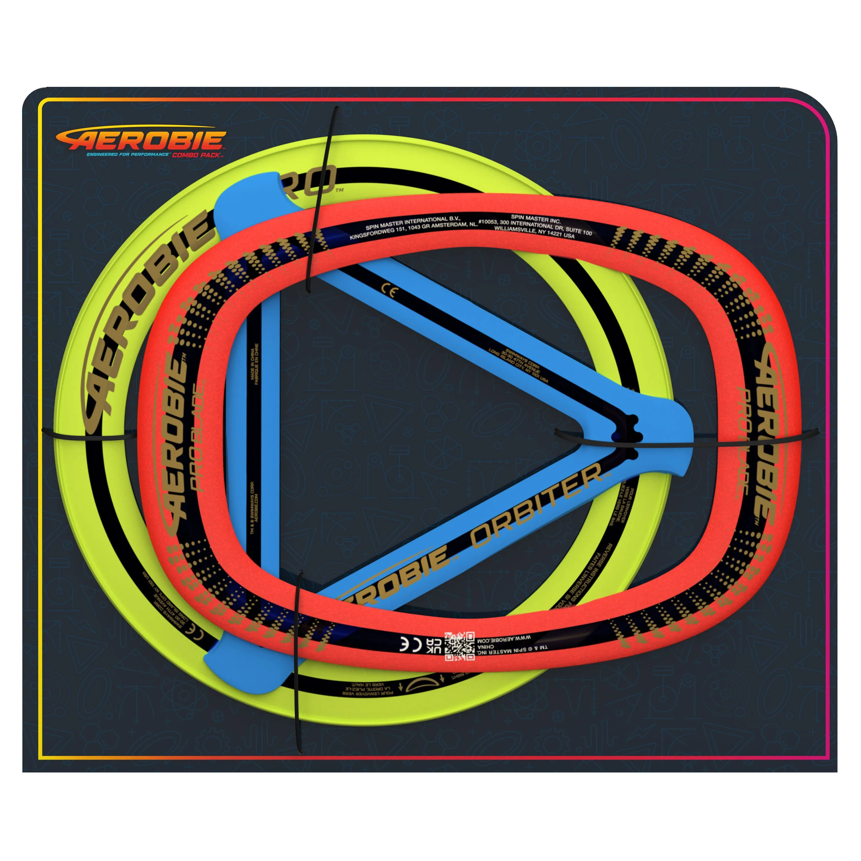 AEROBIE Frisbee Ring Combo Pack, 3 Piece