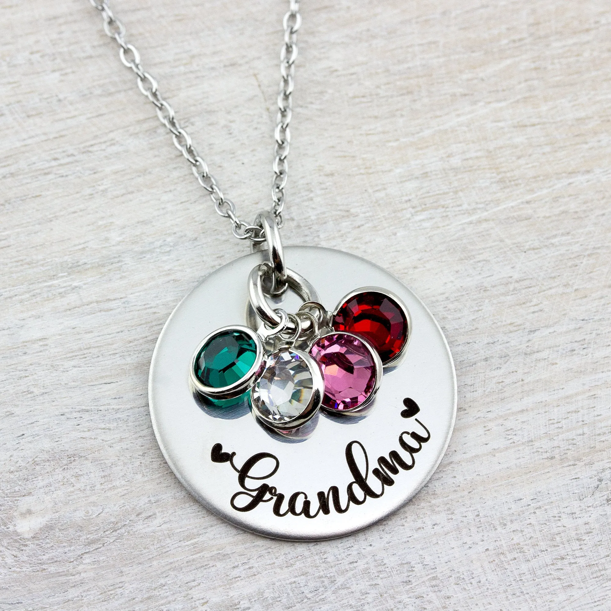 Birthstone Necklace for Grandma