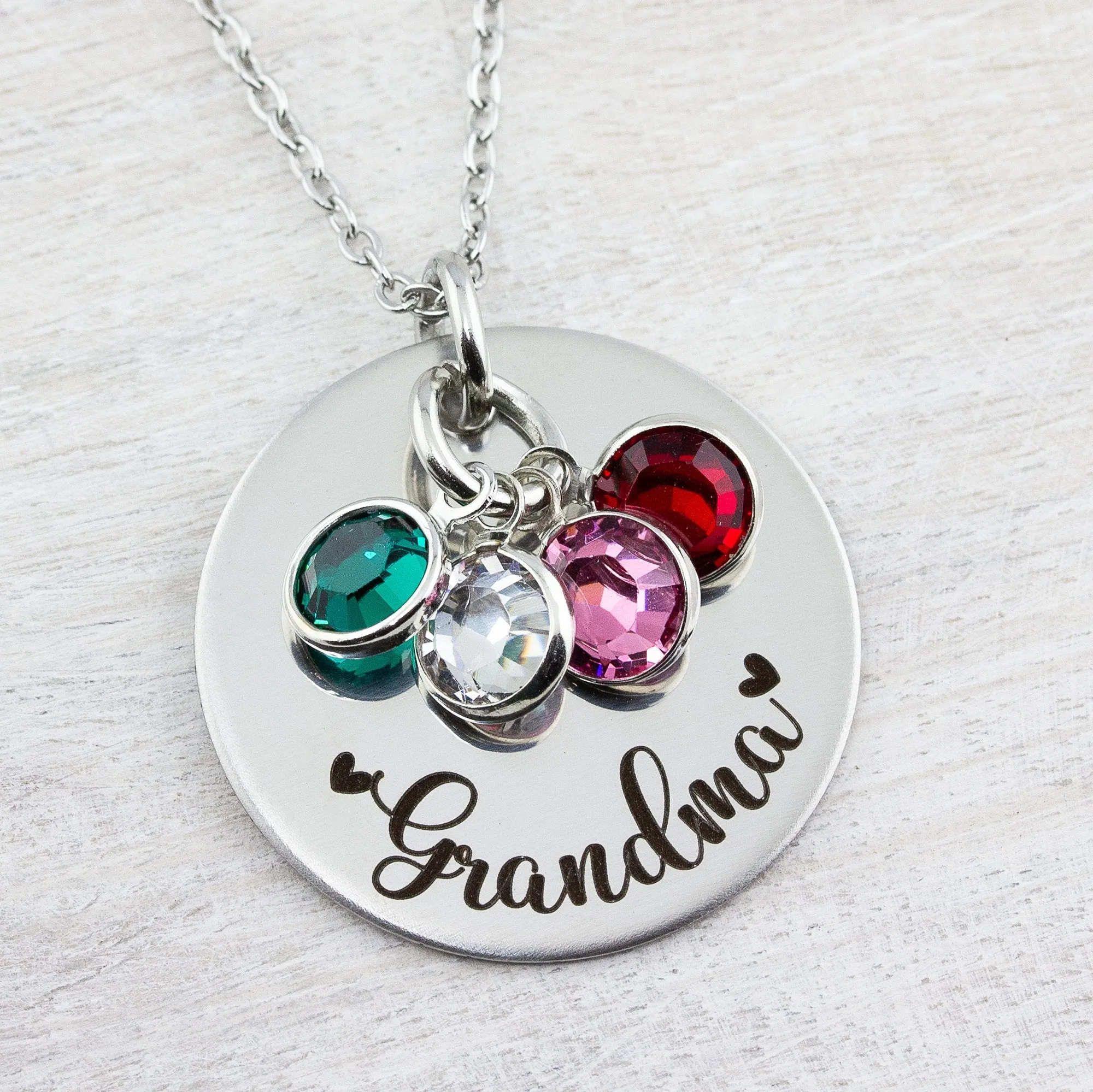 Birthstone Necklace for Grandma
