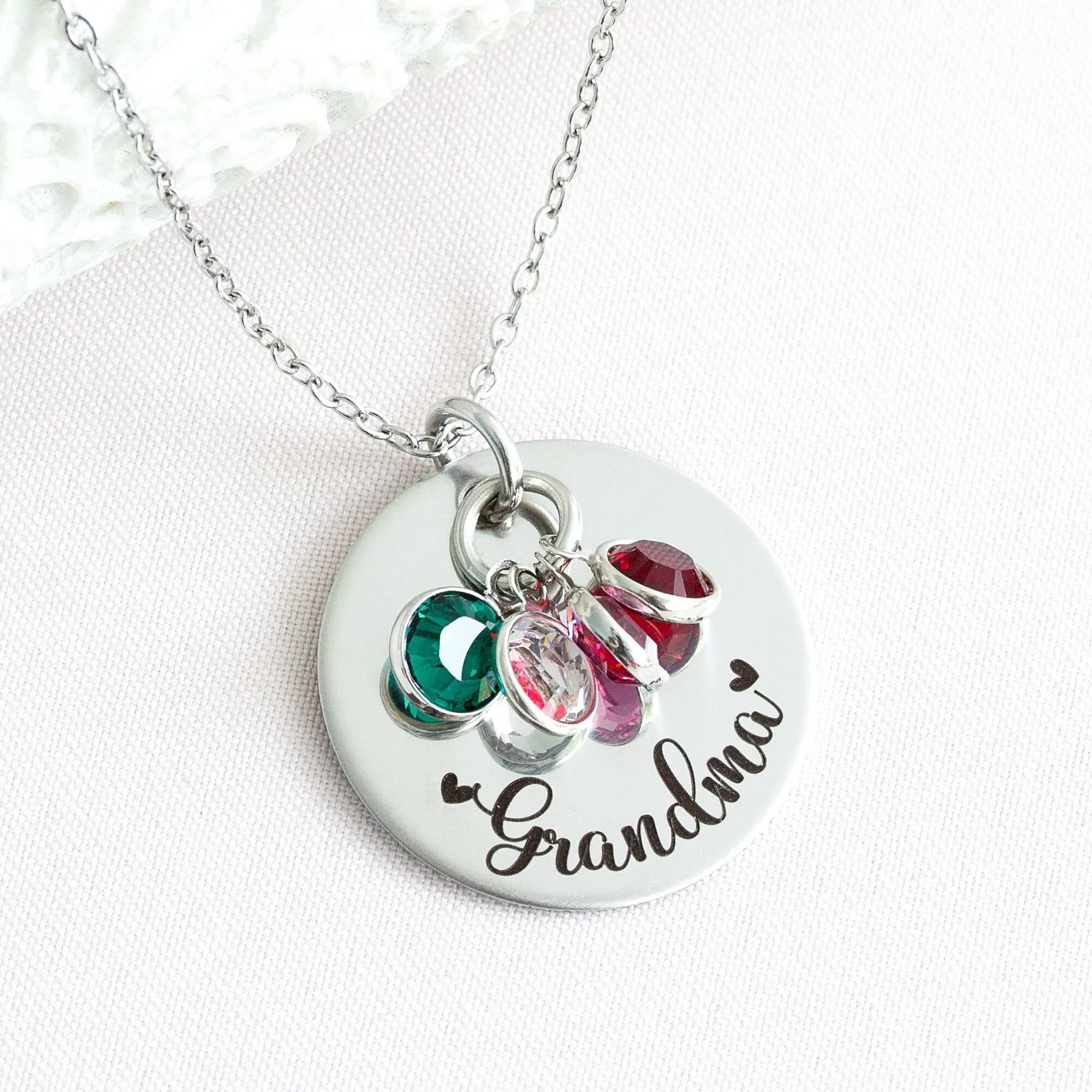 Birthstone Necklace for Grandma