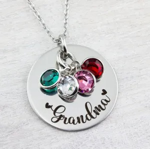 Birthstone Necklace for Grandma