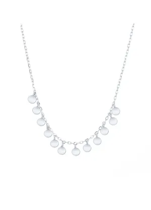 BOHO MINI DISC SILVER NECKLACE