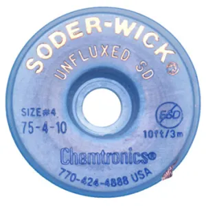 Chemtronics 75-4-10 Soder-Wick Unfluxed SD (Qty of 25)