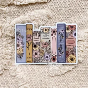 Detailed Floral Book Set Magnet