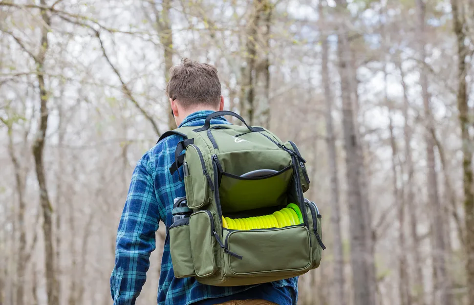 Discology Disc Golf IZZO Bag - Disc Golf Backpack - 26  Disc Capacity - Large Storage Capacity - Durable, Water and Tear Resistant