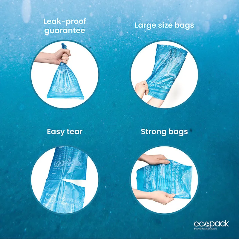 Ecopack Recycled Plastic Dog Poop Bags (Dispenser Box/300 Bags)