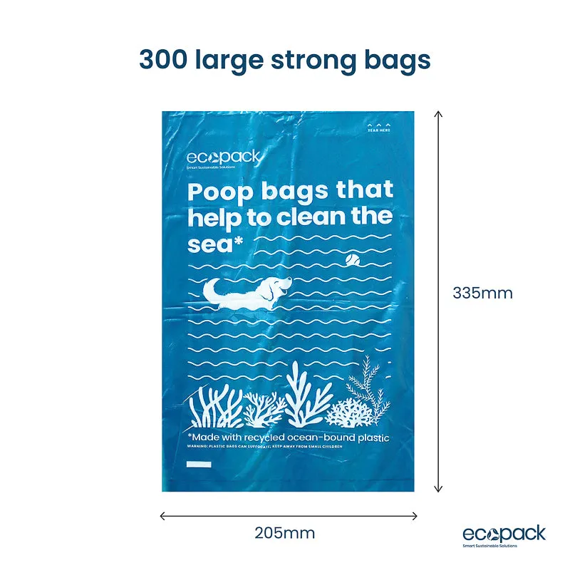 Ecopack Recycled Plastic Dog Poop Bags (Dispenser Box/300 Bags)