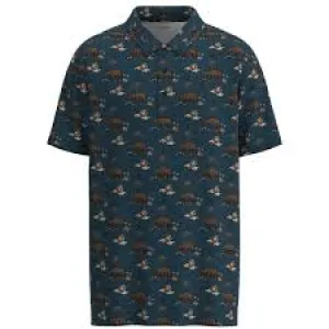 Hooey Mens "The Weekender" Blue/Hooey Hog Pattern Polo