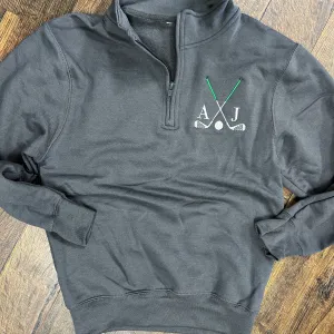 Kids Personalized Golf Quarter Zip Sweatshirt