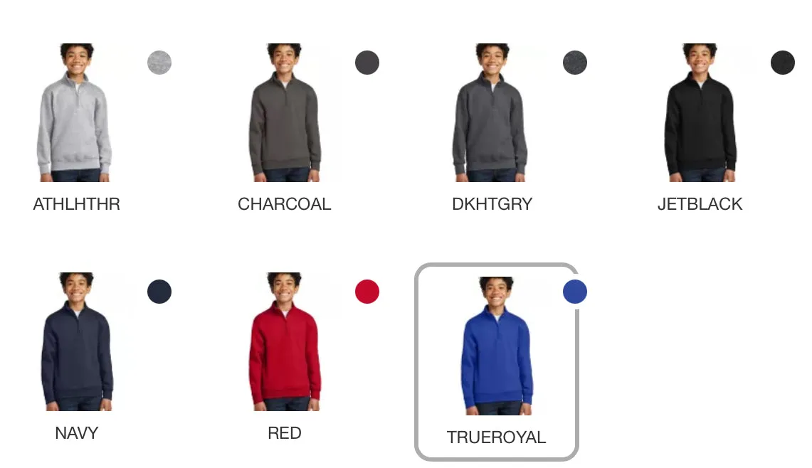 Kids Personalized Golf Quarter Zip Sweatshirt