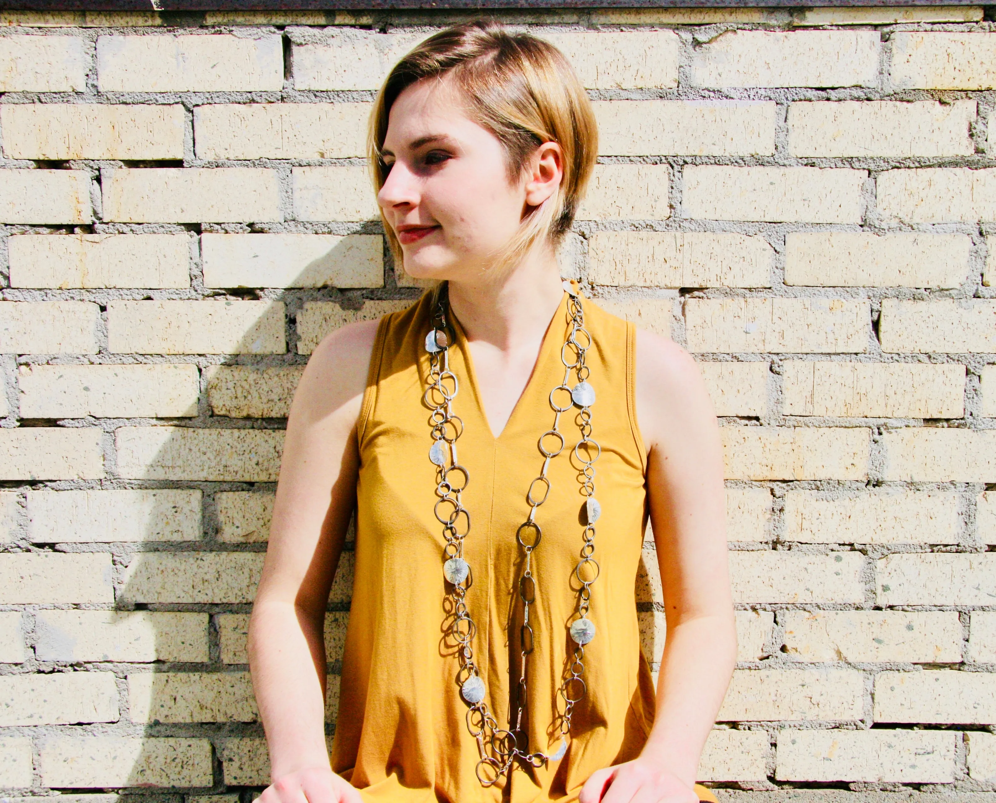 Large Disc Chain Necklace