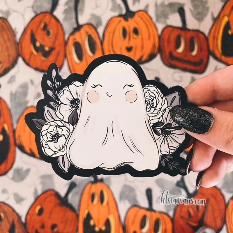 Little Ghost Floral MAGNET