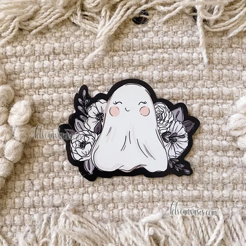 Little Ghost Floral MAGNET