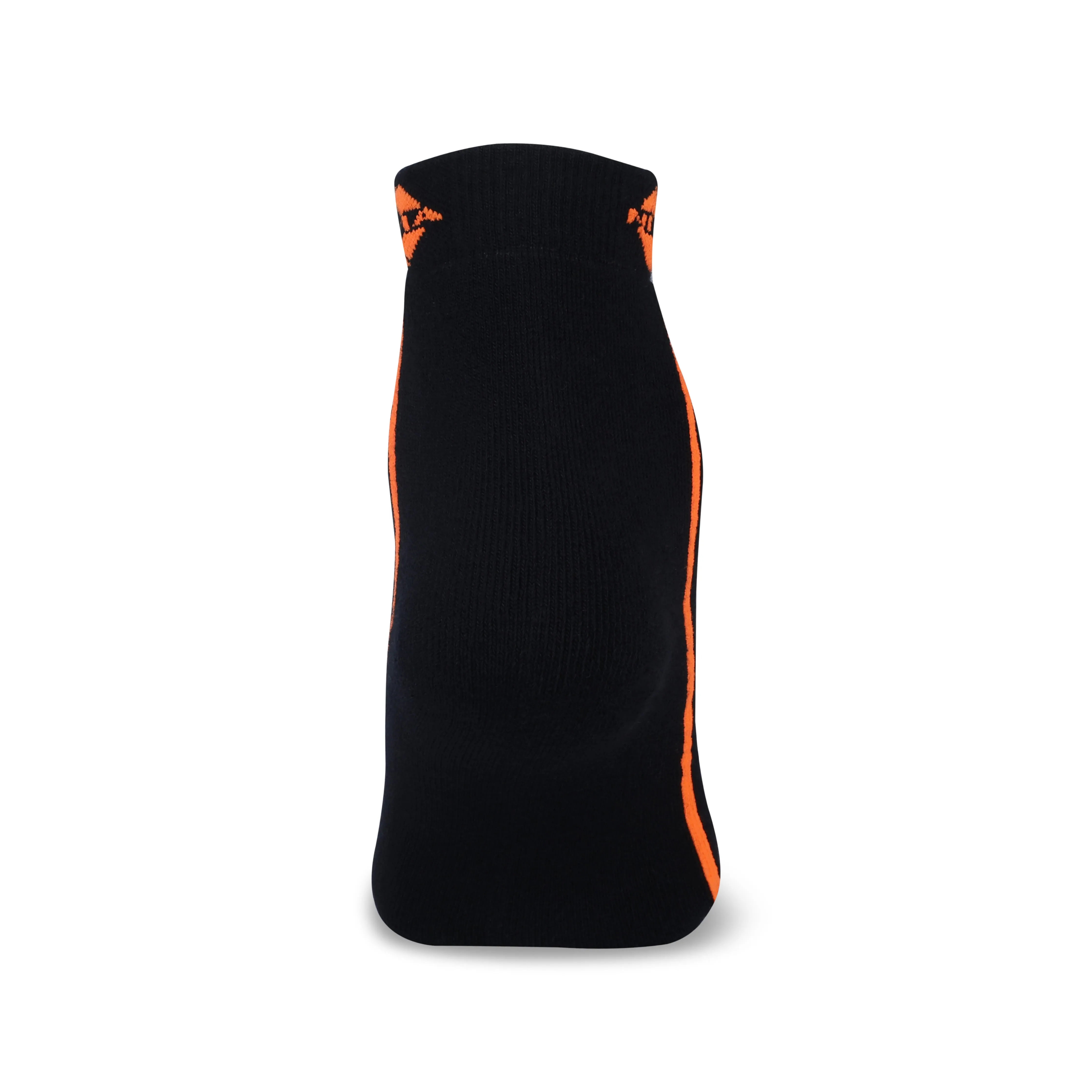 NIVIA STRIPES SPORTS SOCKS HIGH ANKLE (BLACK/F.ORANGE)