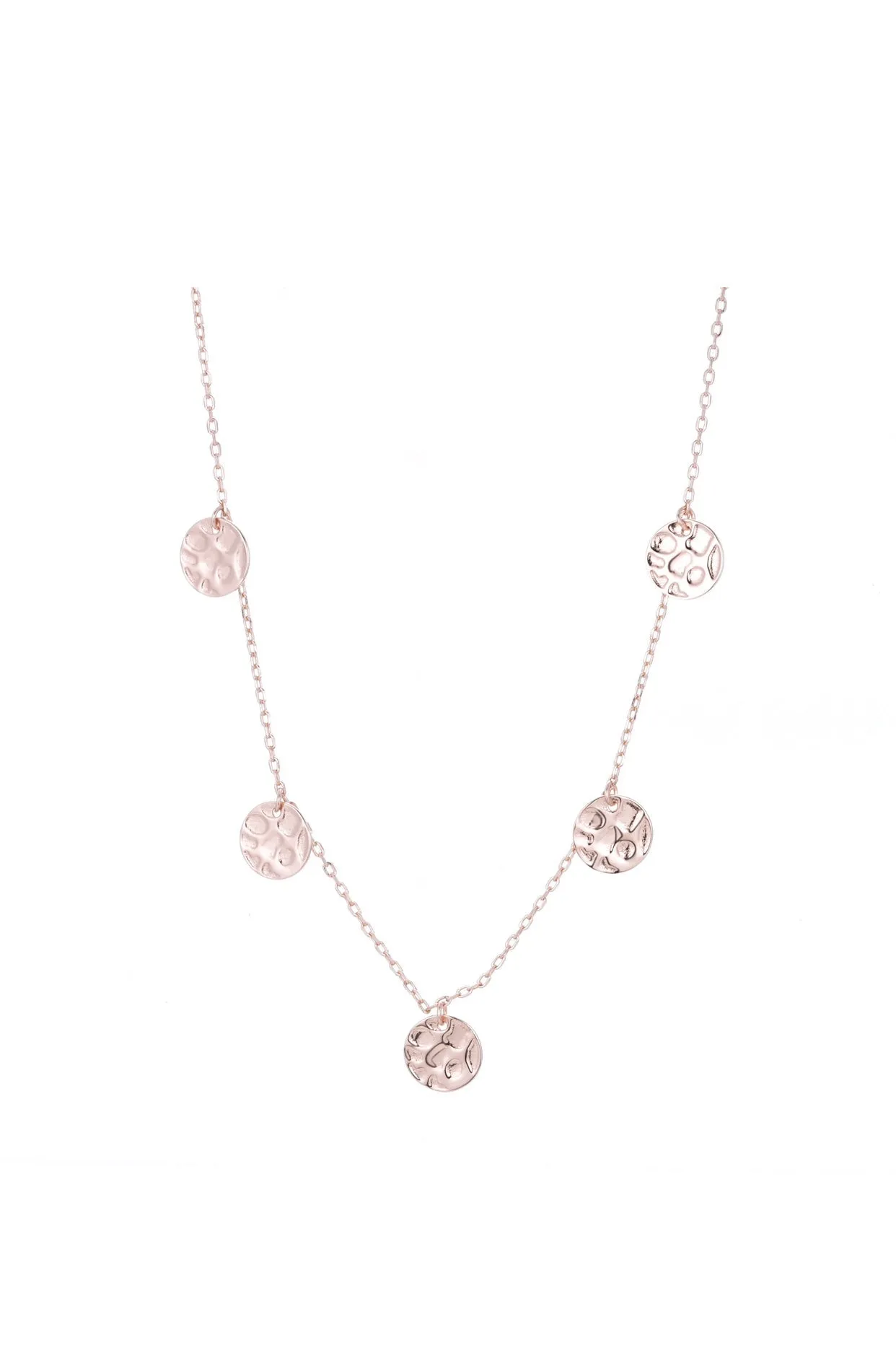 SAHARA DISC ROSE GOLD NECKLACE