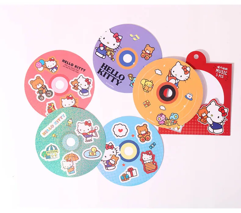 Sanrio Characters Music Disc Shaped Sticker