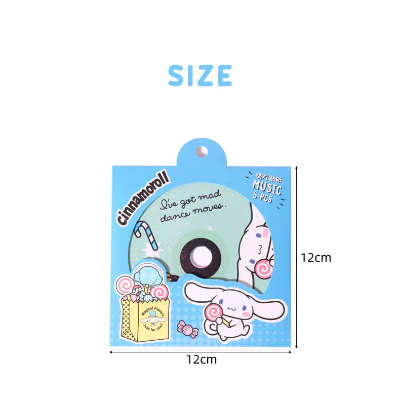 Sanrio Characters Music Disc Shaped Sticker
