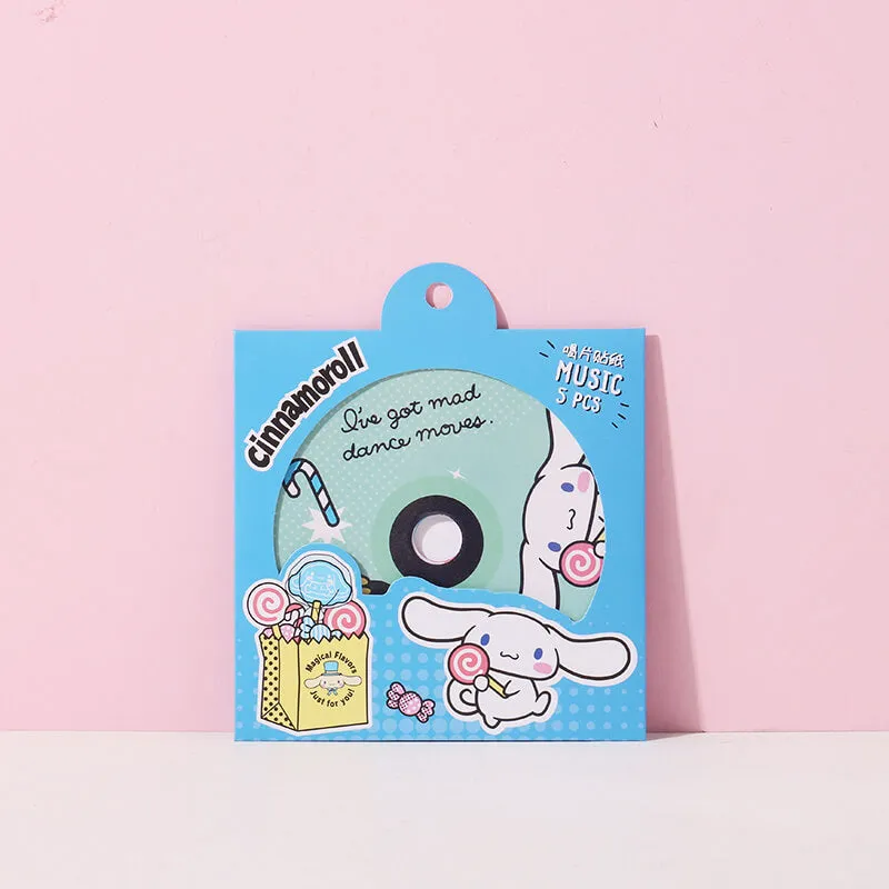 Sanrio Characters Music Disc Shaped Sticker