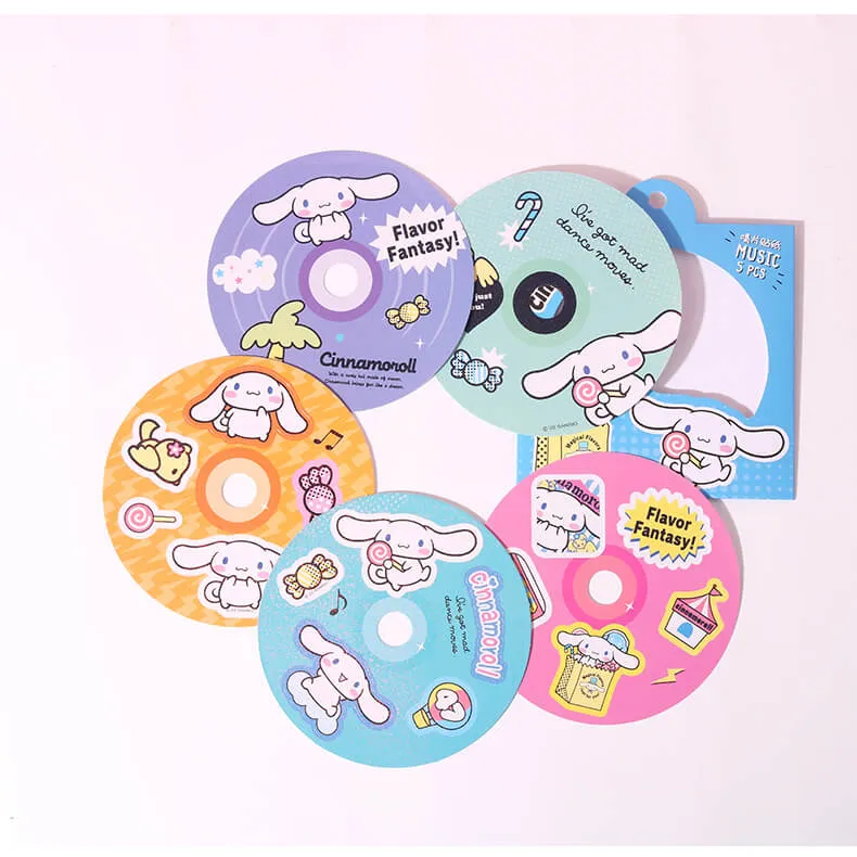 Sanrio Characters Music Disc Shaped Sticker