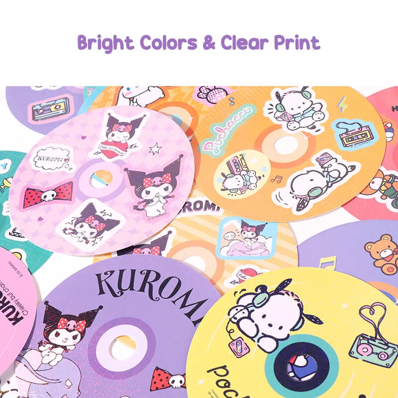 Sanrio Characters Music Disc Shaped Sticker