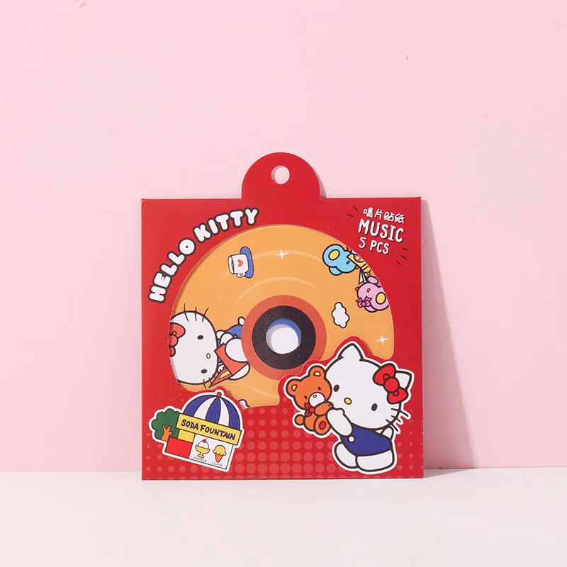 Sanrio Characters Music Disc Shaped Sticker