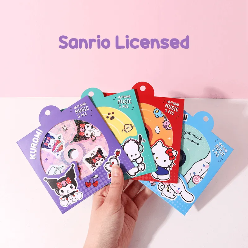 Sanrio Characters Music Disc Shaped Sticker