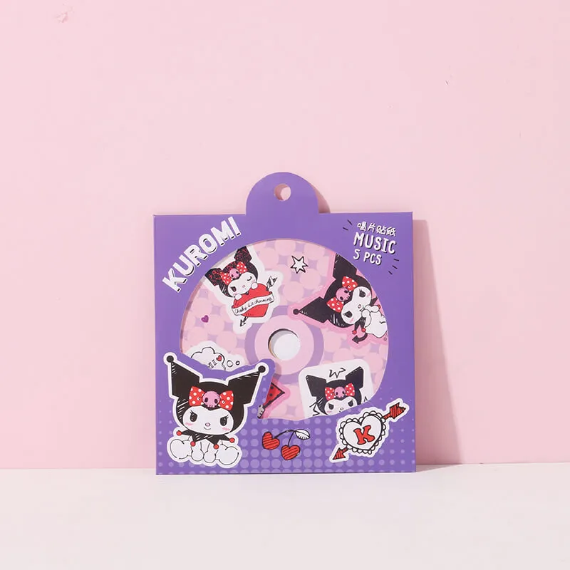 Sanrio Characters Music Disc Shaped Sticker
