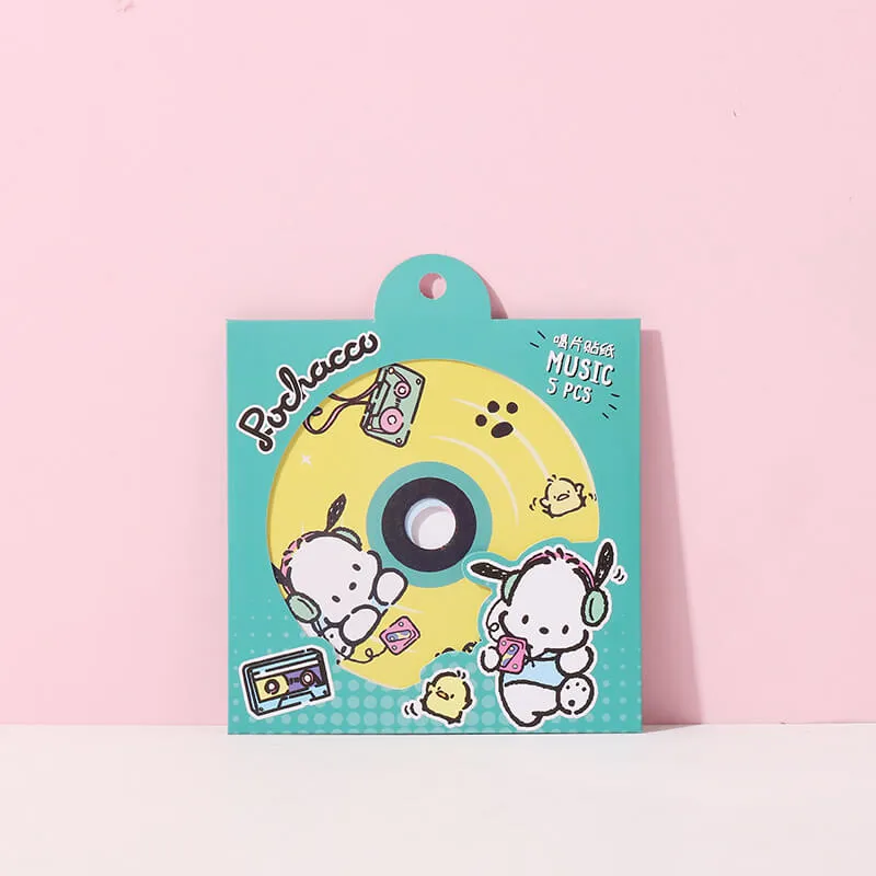 Sanrio Characters Music Disc Shaped Sticker