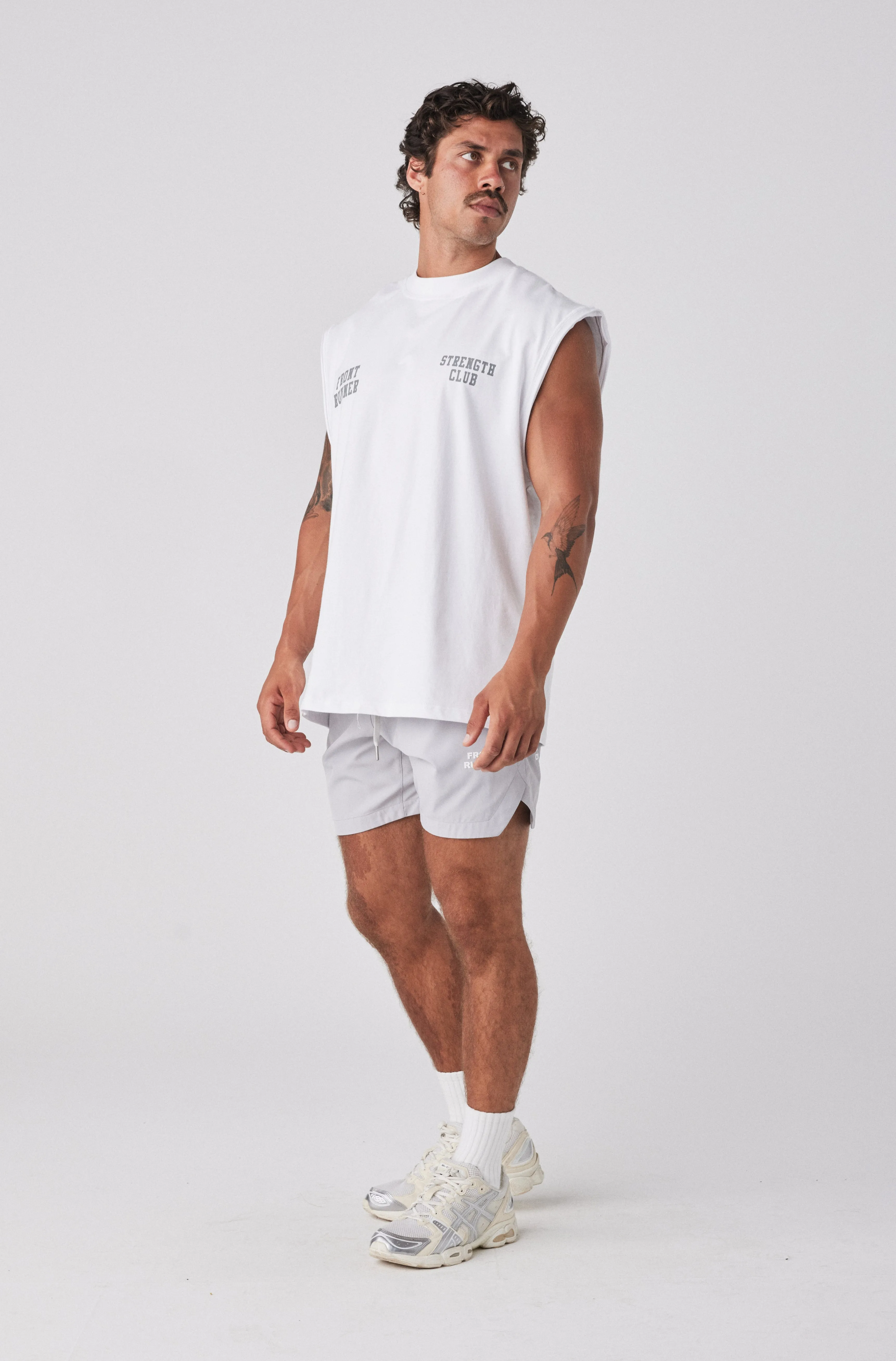 Strength Tank - White Mercury