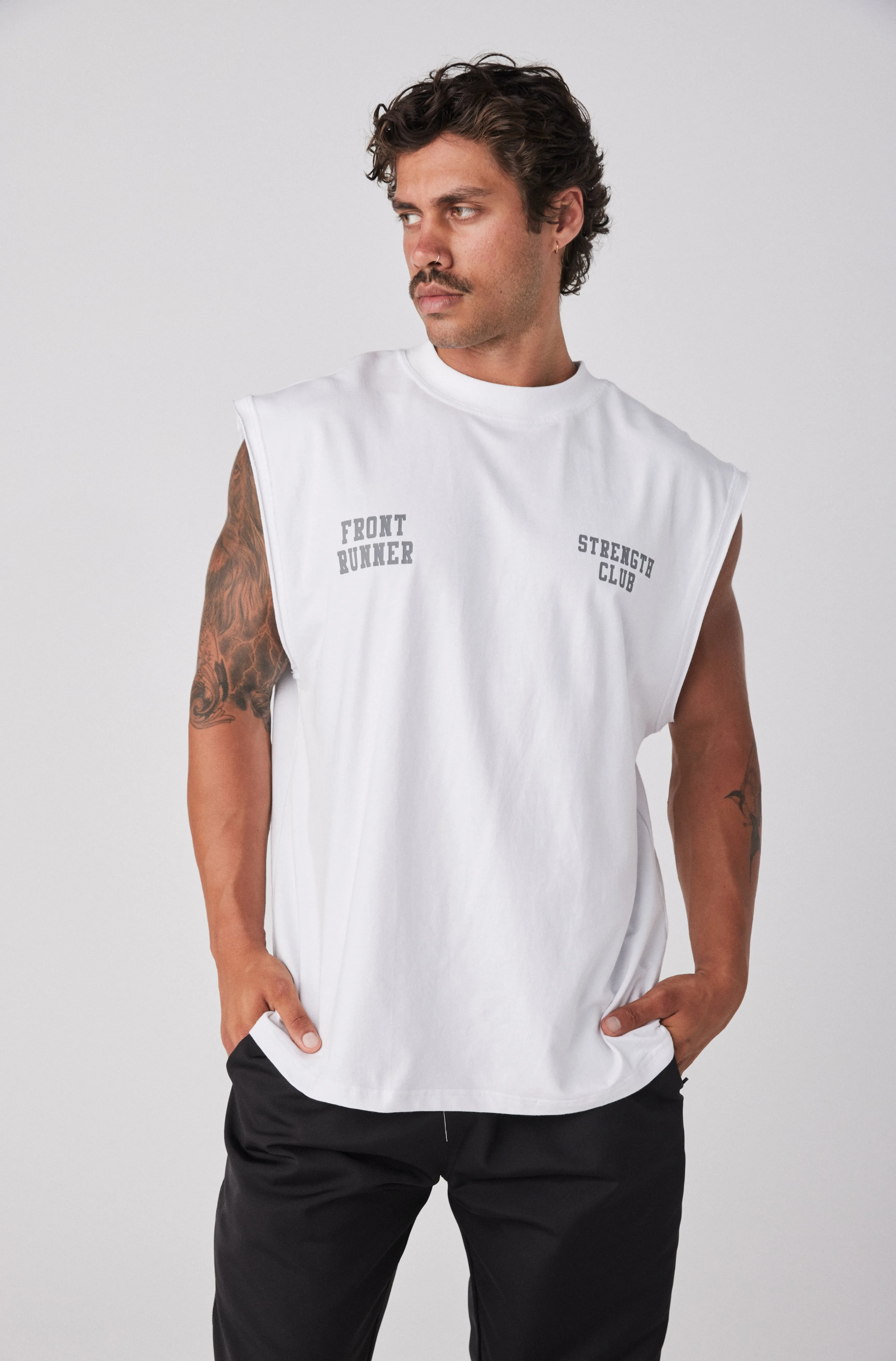 Strength Tank - White Mercury