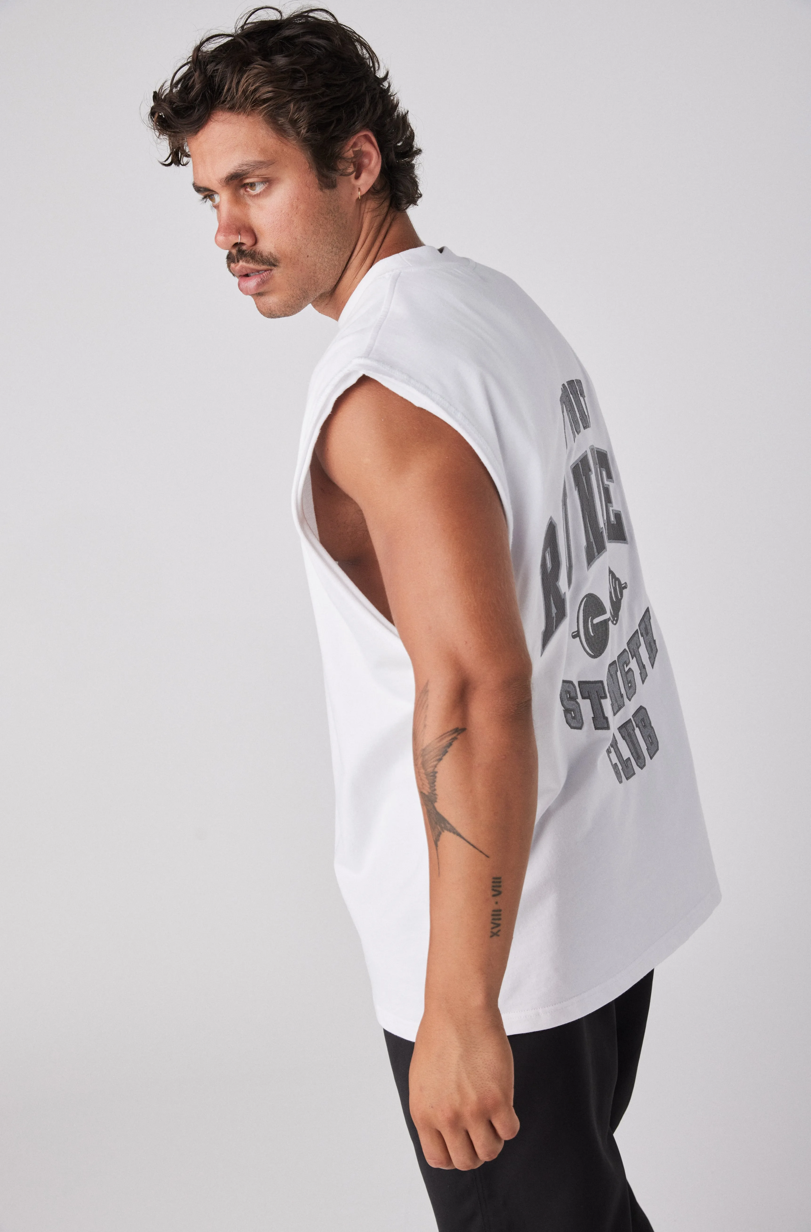 Strength Tank - White Mercury