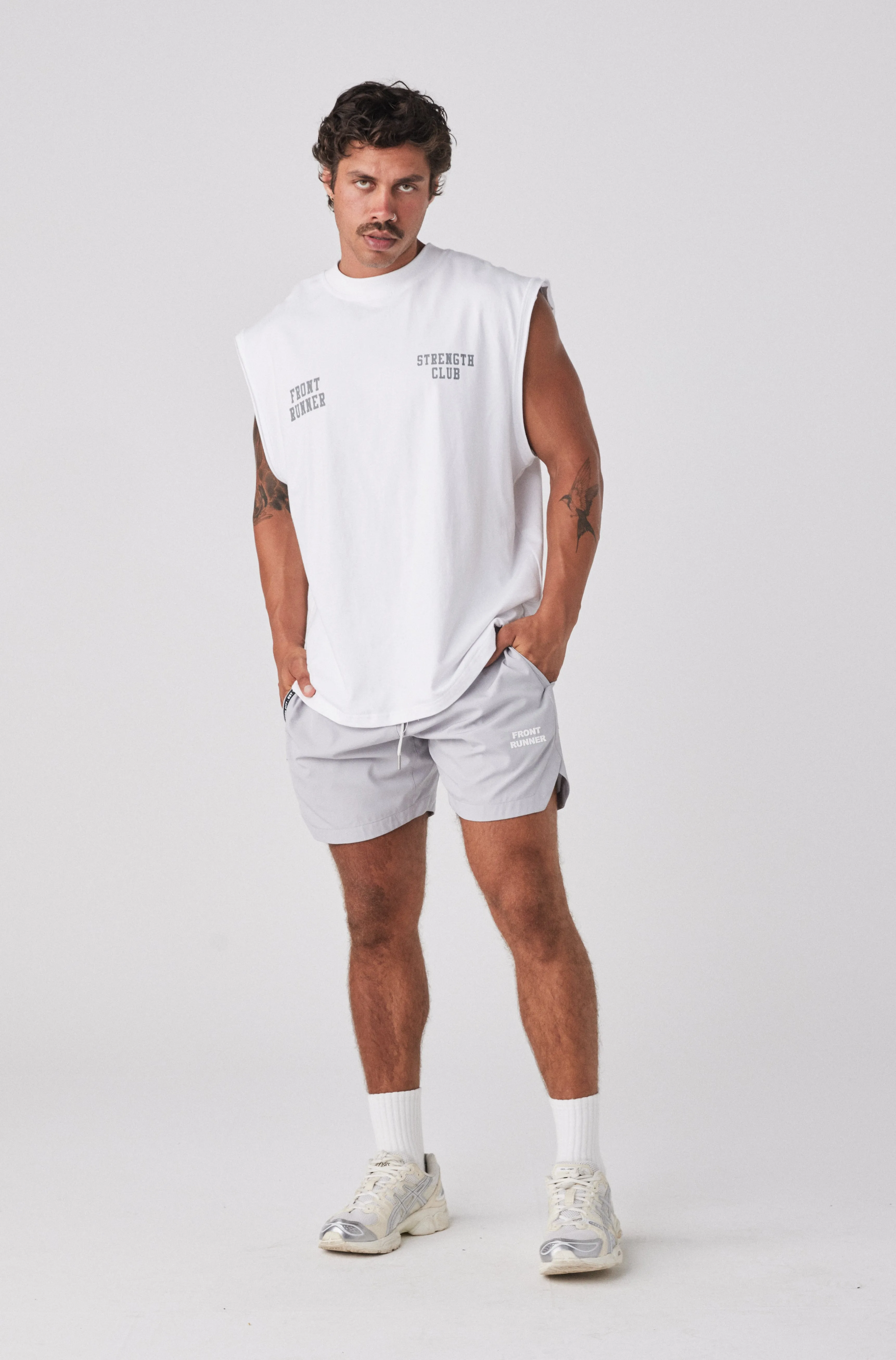 Strength Tank - White Mercury