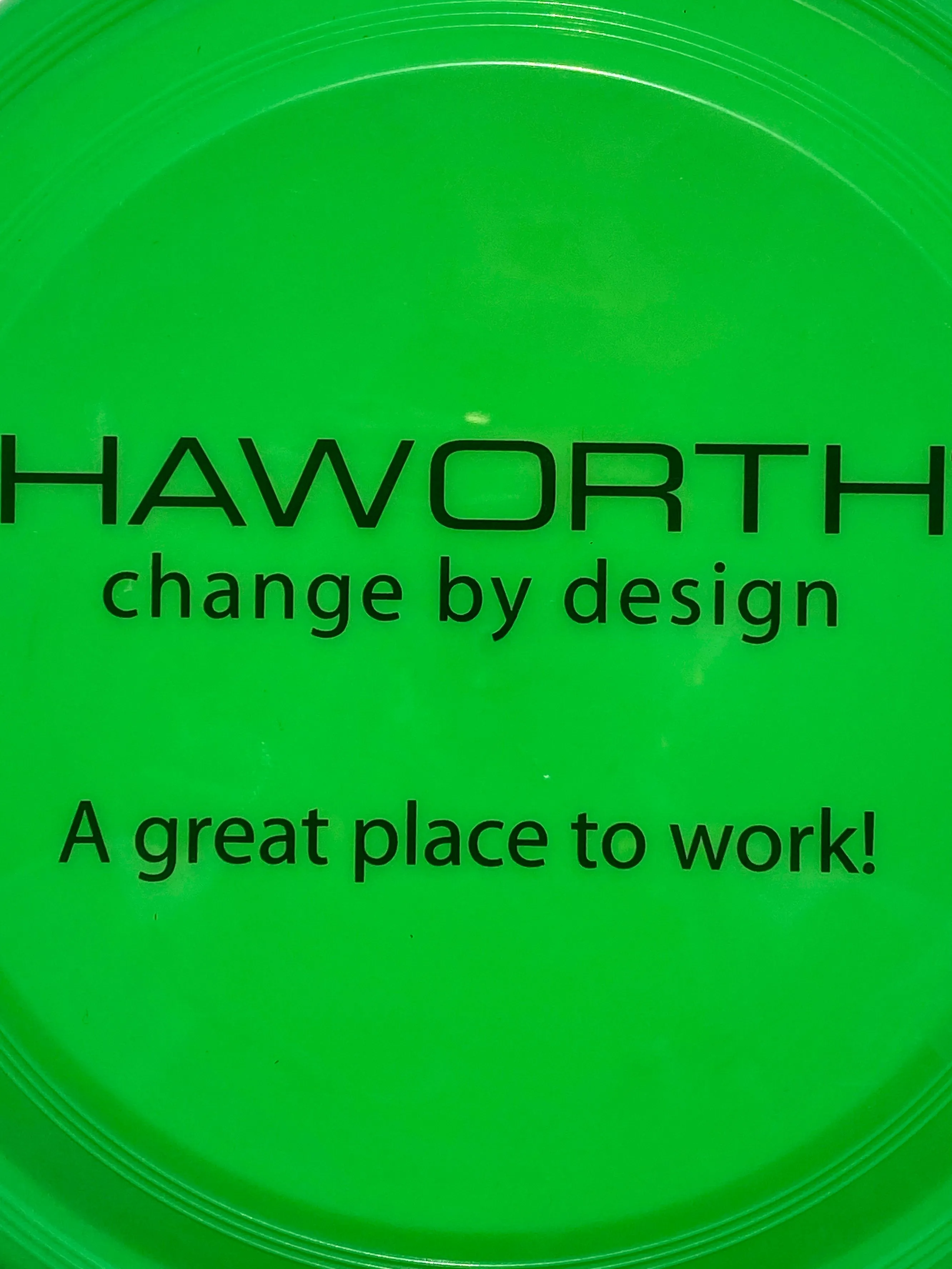 Vintage Haworth Furniture Frisbee Flying Disc
